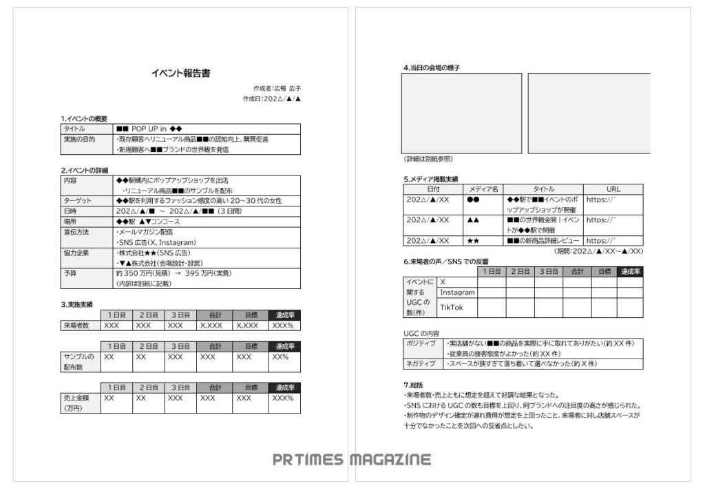 例：テンプレート