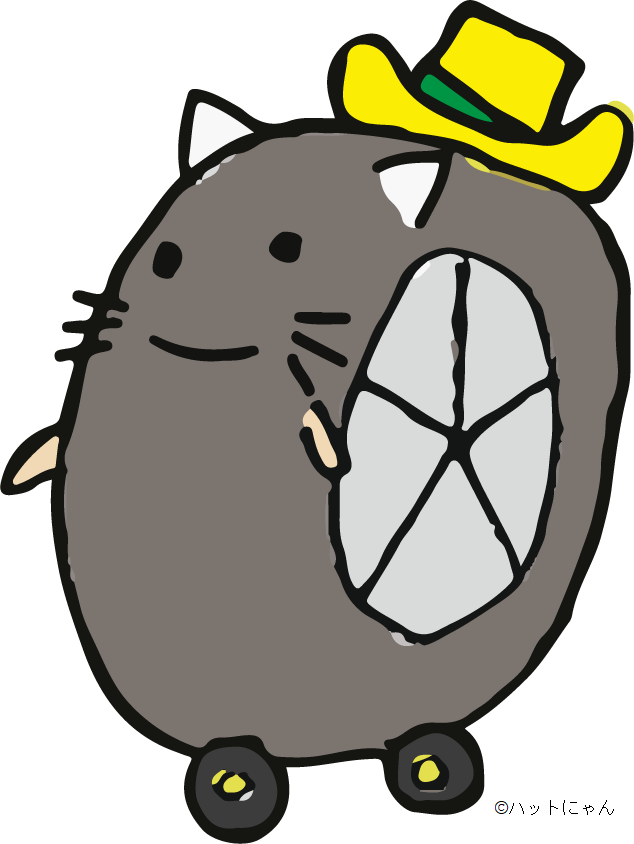 株式会社イエローハットのオリジナルキャラクター「ハットにゃん」のイラスト画像